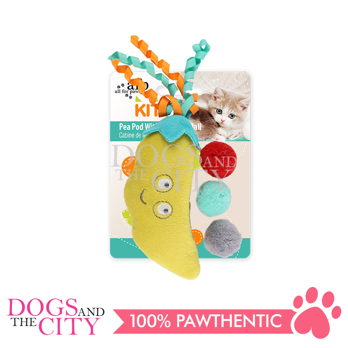 新品未使用　Pois É KITTY AFP 2713 Kitty- Pom Pom Pea Pod Toy for Cats – Dogs And The City