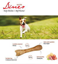 Load image into Gallery viewer, Dentalight 8285 3" Nutri Diner Tasty Chicken & Beef Flavor Mix Dog Treats 10 Bones 180g - Dogs And The City Online