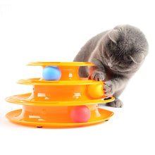 Load image into Gallery viewer, DGZ Painted Three-layer Puzzle Cat Play Plate Interactive Cat Toy 25cm