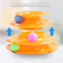 Load image into Gallery viewer, DGZ Painted Three-layer Puzzle Cat Play Plate Interactive Cat Toy 25cm