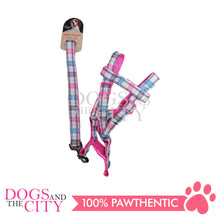 Load image into Gallery viewer, BM Adjustable Pet Harness and Leash Checkered Design for Dog and Cat 2.5cm