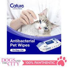 Load image into Gallery viewer, Cature Antibacterial Pet Wipes For Dogs & Cats 80Ct