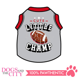 DOGGIESTAR Little Champ - Gray Pet Shirt