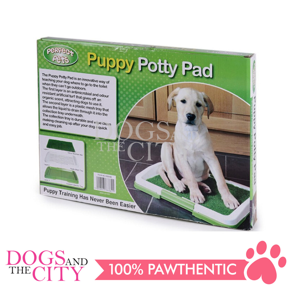 DGZ CPC002 Puppy Potty Pad Easy To Clean Dog Toilet with Lawn 47X34X6C Dogs And The City Online