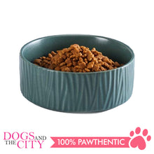 Load image into Gallery viewer, Dgz Nordic Ceramic Textured Pet Bowl 400ml Small 13cmx5cm for Dog and Cat