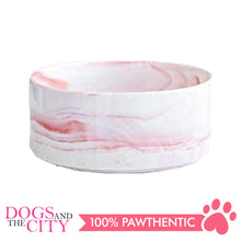 Load image into Gallery viewer, Dgz Nordic Ceramic Pet Bowl MARBLE Design Medium 650ml 15.5cmx7cm for Dog and Cat