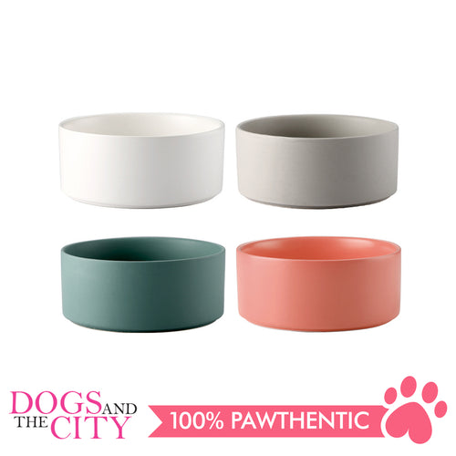 Dgz Nordic Ceramic Pet Bowl Large 850ml 21x8cm for Dog and Cat