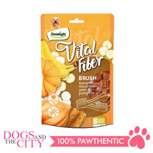 Load image into Gallery viewer, DENTALIGHT 10080 2.7&quot; Small Vital Fiber Brush×8pcs 80g Banana, Mountain Yam, Pumpkin Dog Treats