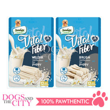 Load image into Gallery viewer, DENTALIGHT 10776 3" Vital Fiber Wellbar Sticks for PUPPY 12pcs/pack 80g with Goat's Milk, Vanilla Flavor Dog Treats