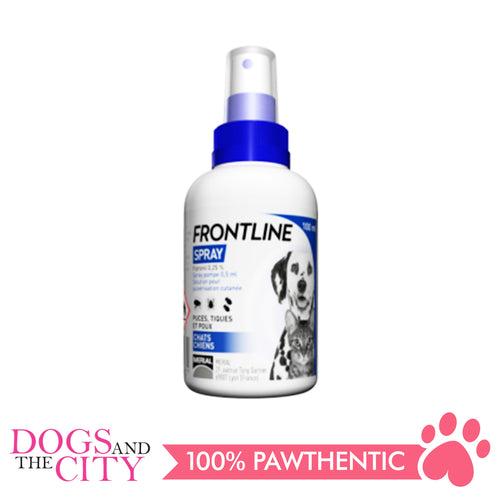 Frontline Flea & Tick Spray for Dogs & Cats 100ml - Dogs And The City Online