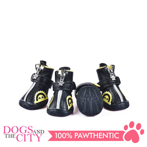 Jml Leather with Fur and Rubber Sole Dog Shoes Size 2 - All Goodies for Your Pet