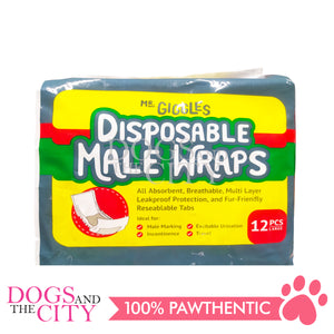 Mr. Giggles Dog Male Absorbent Wraps 12pcs/pack