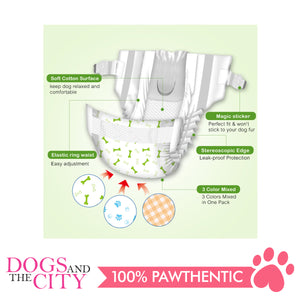Pet Soft Disposable Diaper MEDIUM 12'S - Dogs And The City Online