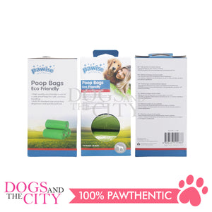 PAWISE  11586 120 Sheets Eco Friendly Poop Bags (8 rolls/color box)