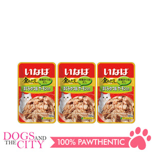INABA IC-23 Tuna in Jelly Topping Salmon Cat Wet Food 60g (3 packs)