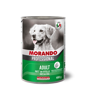 Morando Professional Pate Veal Dog Food Can 400g (3 cans) - Dogs And The City Online