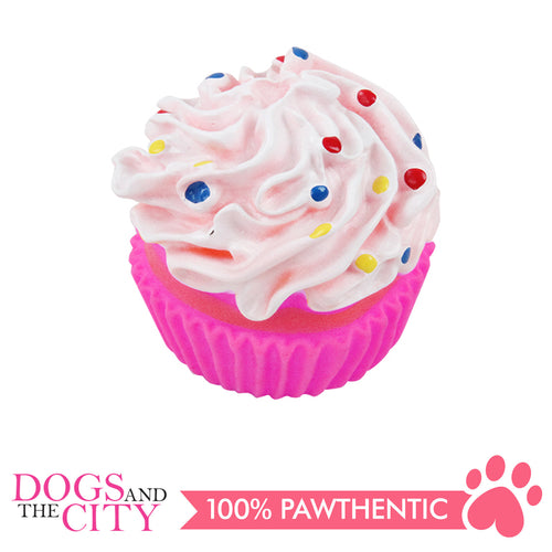Pawise 14126 Dog Toy Vinyl Sprinkle Cupcake 7x7x8.5cm - All Goodies for Your Pet
