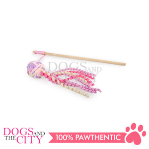 AFP 2915 Knotty Habit - Woolly Ball Wand Pink for Cats
