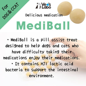 VET'S LABO 16722 Japanese Medi Ball for Dog Cod/Tara Flavor Treats 15pcs 20g