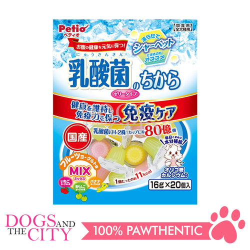 PETIO W1204401  Lactic Acid Bacteria Power Jelly Type MIX 16gX20pcs Dog Treats