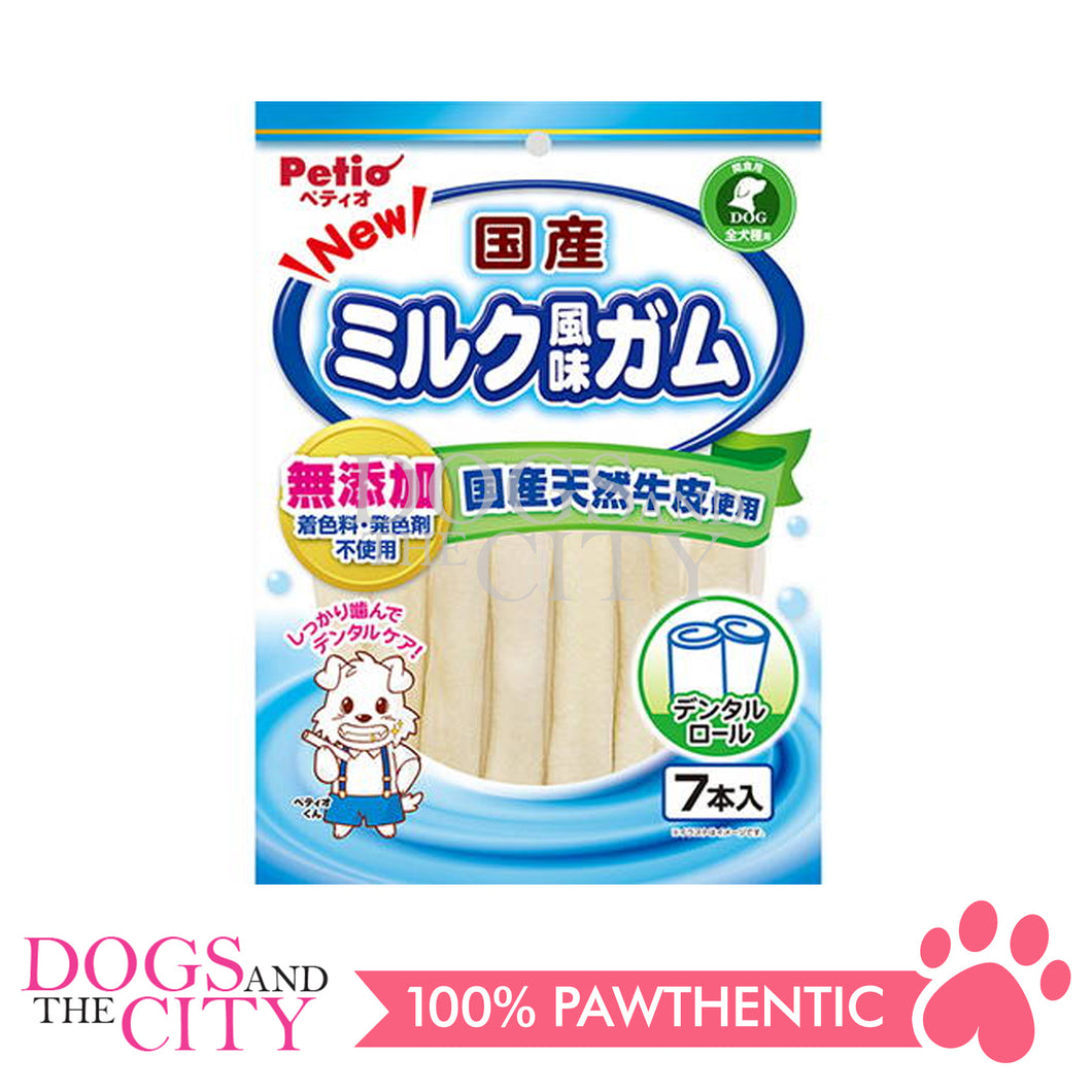PETIO W1304800  NEW Made in Japan Milk Gum Roll 7pcs Dog Treats