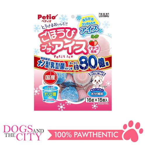 PETIO W1352000  Petit Ice Strawberry 16gX15pcs Dogs Treats