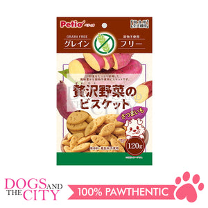 PETIO W13562 Vegetable Biscuit Grain Free Sweet Potato 120g Dogs Treats