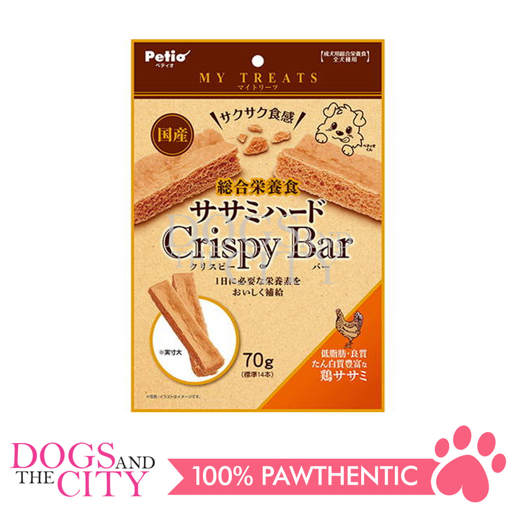 PETIO W13865  MY TREATS Total Nutritional Foods Chicken Fillet Hard Crispy Bar 70g  Dogs Treats