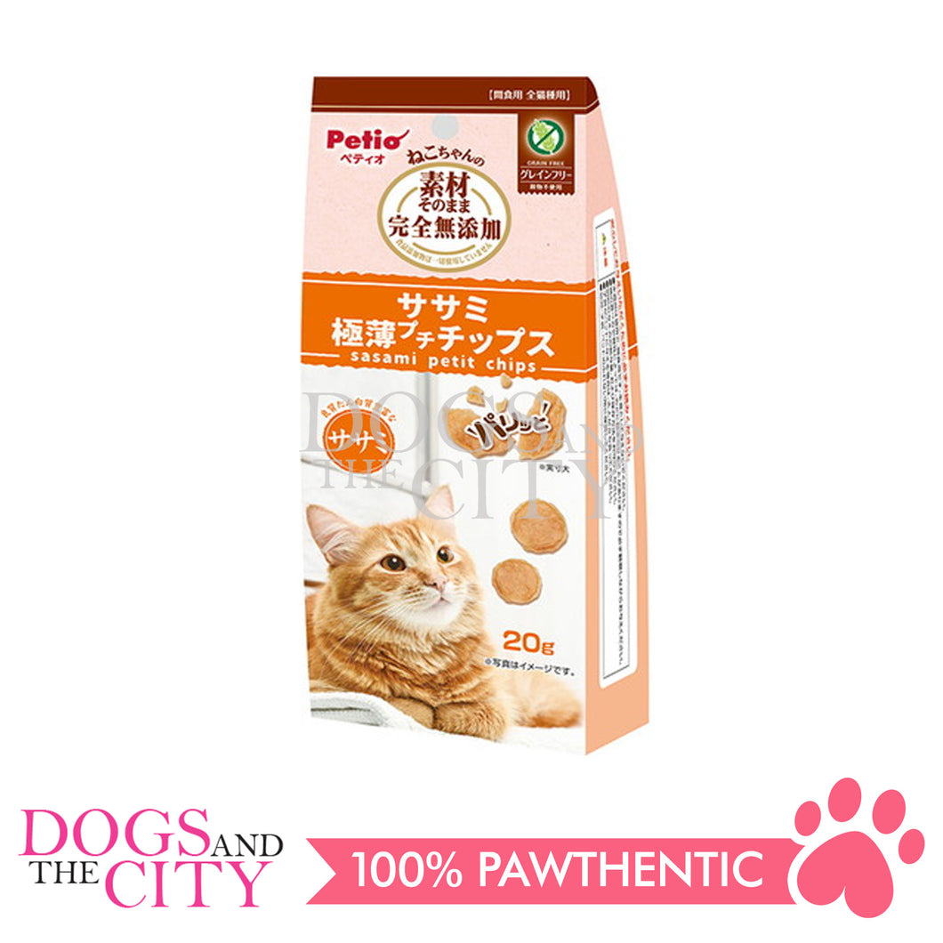 PETIO W14246 Material as It is for Cat Additive-Free Chicken Fillet Extra thin Petit Chips  20g