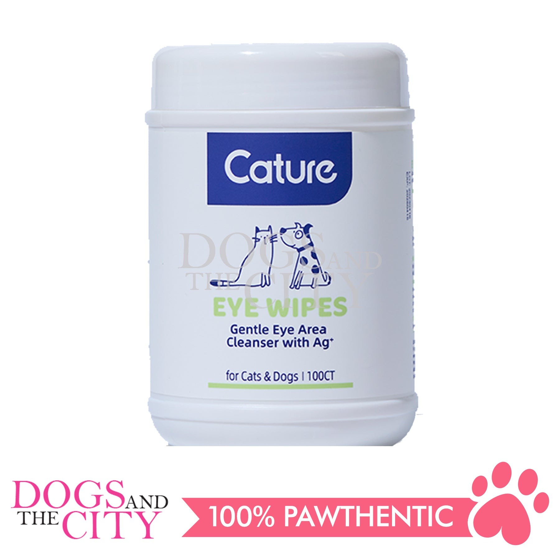 Cature Pet Eye Wipes Tear Stain Remover Wipes 100 count for Dog and Cat