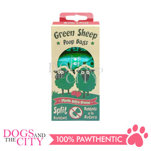 GKDC01 Green Sheep Biodegradable Pet Poop Bag Strawberry Fragrance 4 rolls