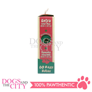 GKDC01 Green Sheep Biodegradable Pet Poop Bag Strawberry Fragrance 4 rolls