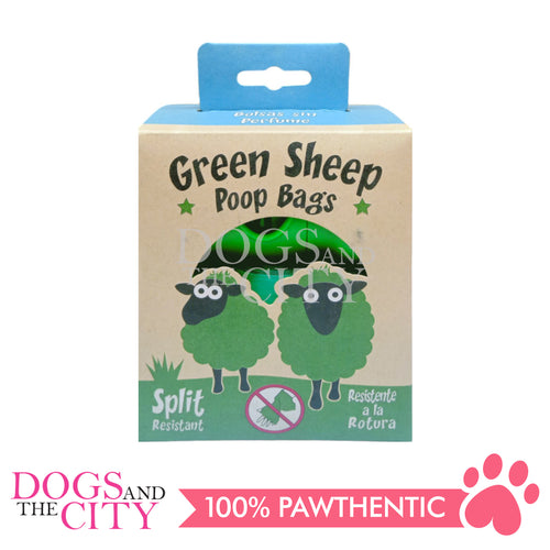 GKDC07 Green Sheep Biodegradable Pet Poop Bag with Dispenser 8 rolls