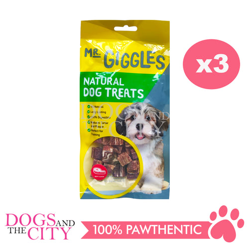 Mr. Giggles GPP0823005 Snowflake Beef Diced Dog Treats 50g (3packs)