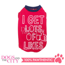 Load image into Gallery viewer, DOGGIESTAR I Get Lots of Likes - Red Pet Shirt