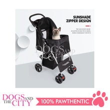 Load image into Gallery viewer, Mr. Giggles SP02  4 Wheels Pet Stroller with One Hand Folding Black