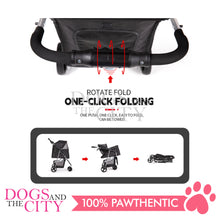 Load image into Gallery viewer, Mr. Giggles SP03 3 Wheels Pet Stroller with One Hand Folding Black for Dog and Cat