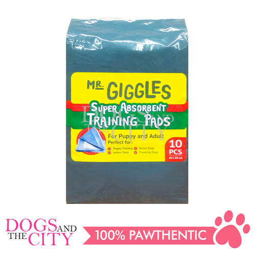 Mr. Giggles Super Absorbent Training Pads for Pets 60x60cm 10pcs