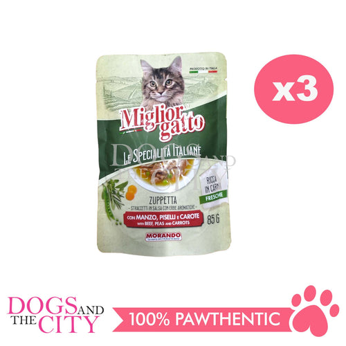 Miglior gatto Le Specialita Italiane Soup Strips in Sauce with Beef for Cats 85g (3 packs)