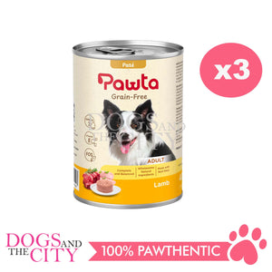 PAWTA Grain Free Canned  Wet Dog Food 400g (3 Cans)