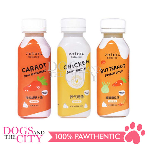 PETON Selected Pet Bone Broth Nourishing Soup for Dogs and Cats 260ml