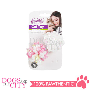 PAWISE 28140 2pcs Glitter Caddice Balls Soft Fuzzy Cat Toy