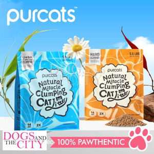 Cature Purcats Natural Miracle Clumping Cat Litter - Chamomile Scent 5.5lbs (2.5kg)