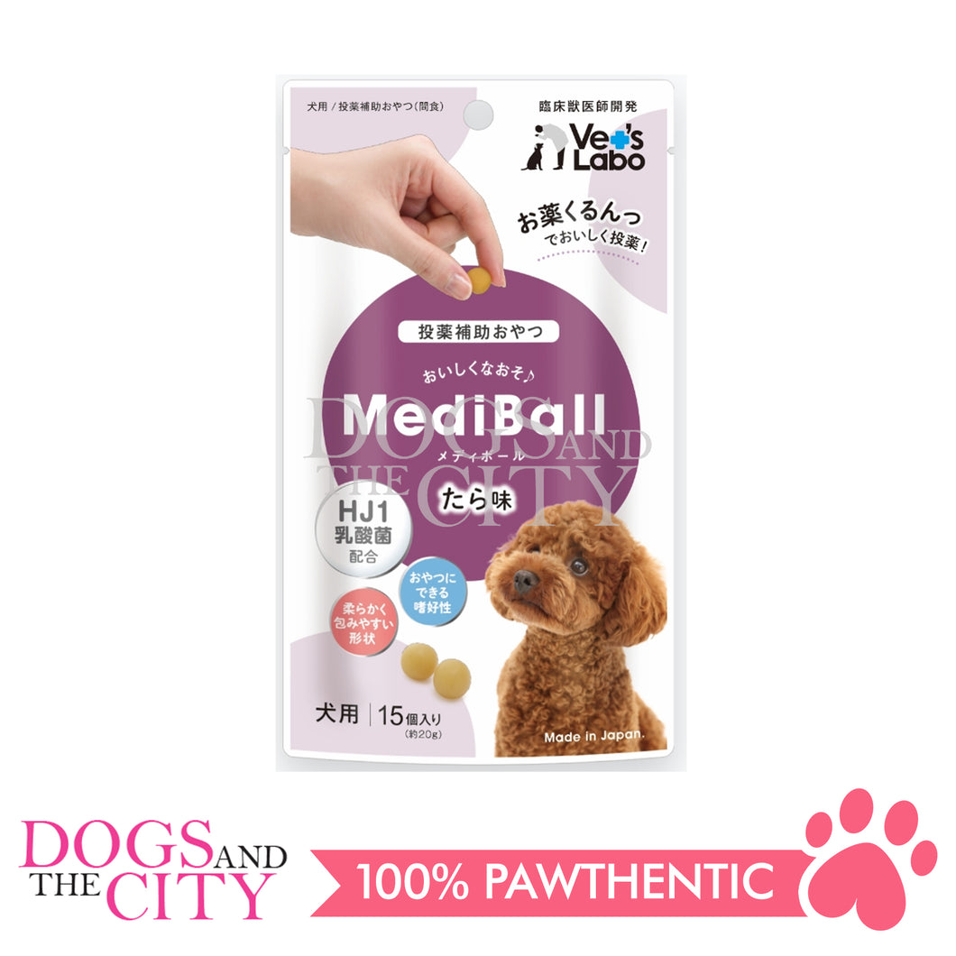 VET'S LABO 16722 Japanese Medi Ball for Dog Cod/Tara Flavor Treats 15pcs 20g