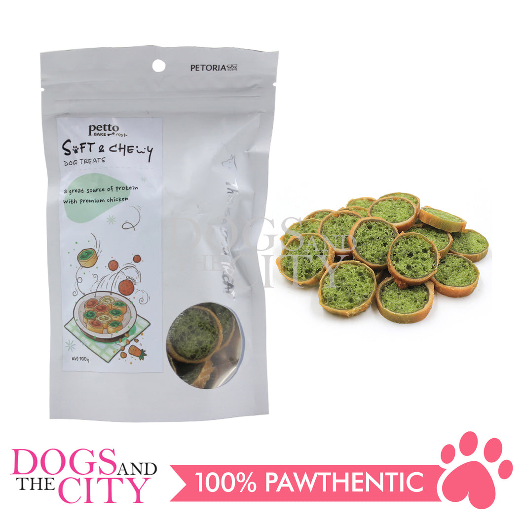 PETTO BAKE ARTISAN DOG TREATS Chicken and Seaweed Dental Roll Fluffy Wraps with Chicken 100g