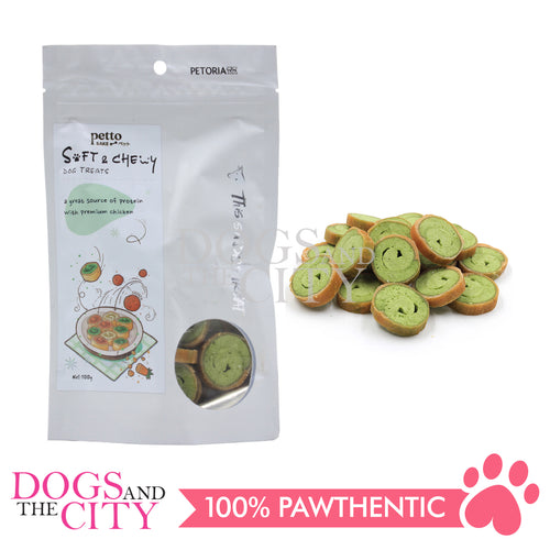 PETTO BAKE ARTISAN DOG TREATS Chicken and Seaweed Flavor Dental Roll Dense Wraps with Chicken 100g