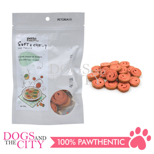 PETTO BAKE ARTISAN DOG TREATS Chicken and Beef Flavor Dental Roll Dense Wraps with Chicken 100g