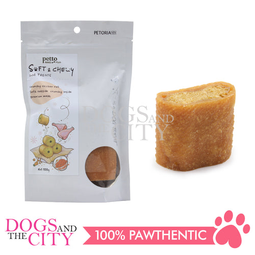 PETTO BAKE ARTISAN DOG TREATS Puffed Dental Cookie Wraps with Chicken 100g