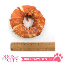 Load image into Gallery viewer, PETTO BAKE ARTISAN DOG TREATS Rawhide Donut Wraps with Chicken 70g