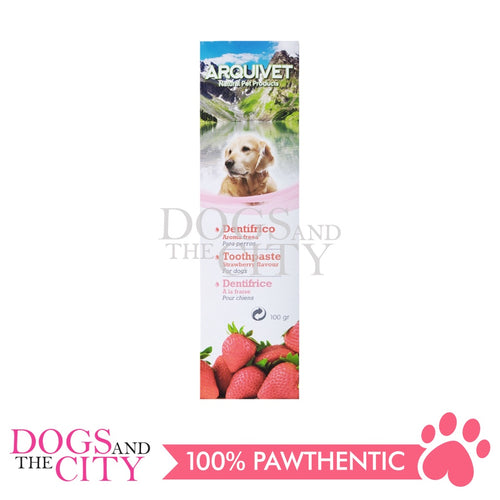 Arquivet Arquifresh Toothpaste Strawberry Flavor 100G - Dogs And The City Online